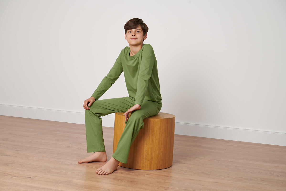 TCHIBO_127671 Kinder-Pyjama 3 grün 06.23