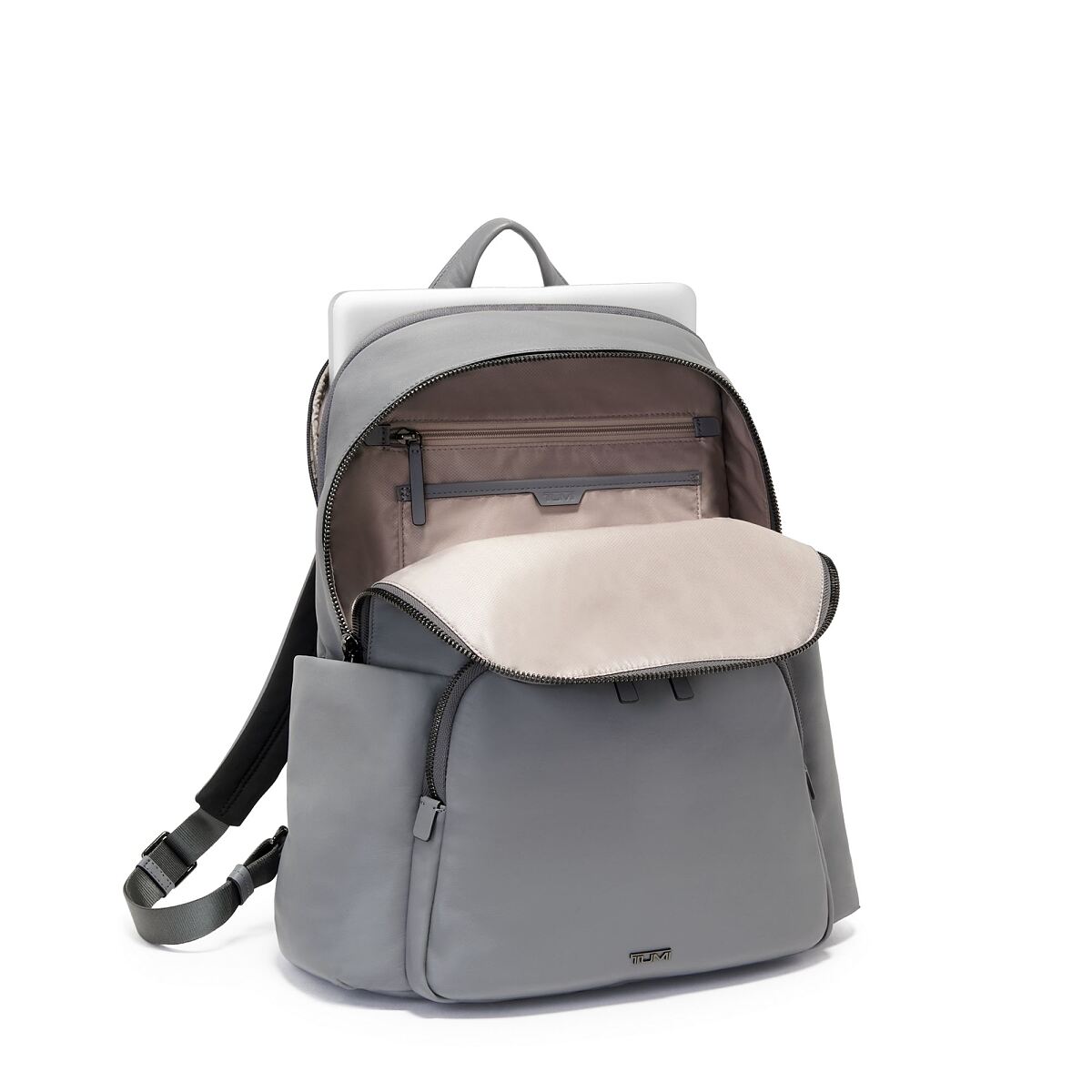 TUMI_Voyageur_Leather_Ruby Backpack_Color_Pearl_Grey_€575