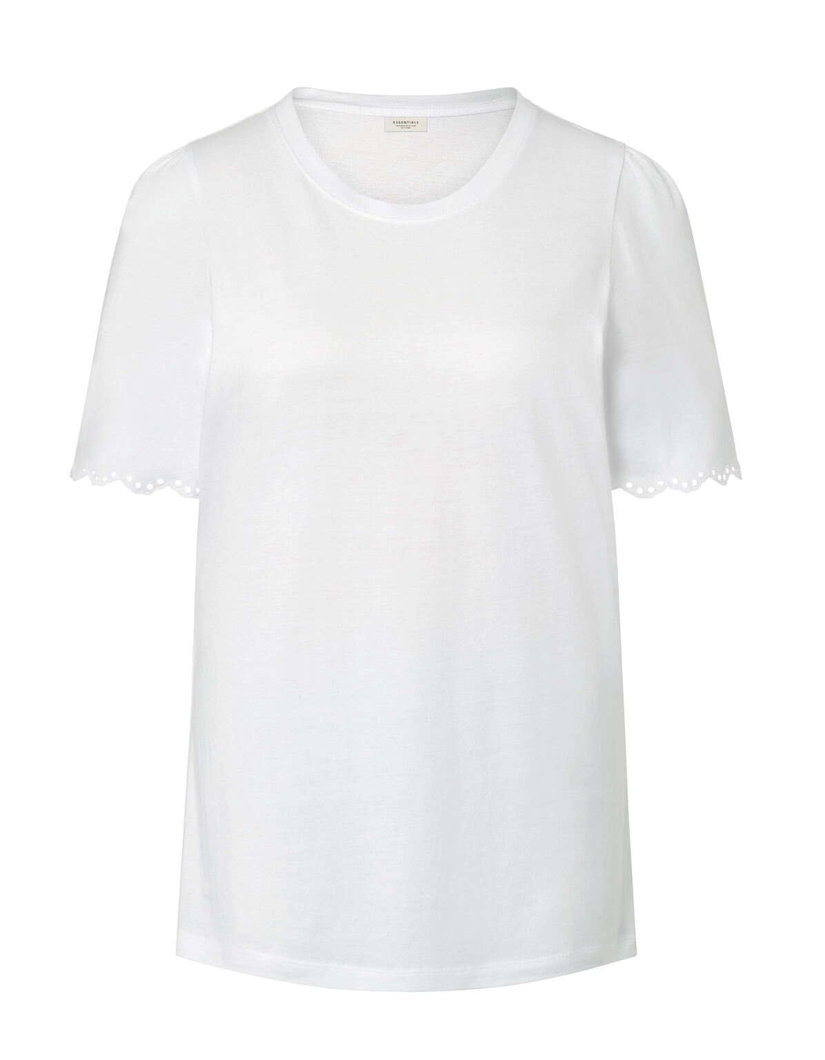 TCHIBO_129909 Shirt mit Raffung, Weiß FS 1 19.23